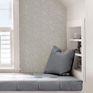 Weave Gray and Silver Peel and Stick Removable Wallpaper set of 2 packs NEW